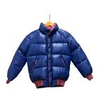 ダウンジャケット 長袖 無地 リバーシブル コットン混 82-2 青 ブルー ピンク