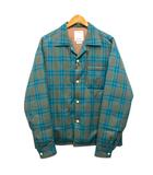 ビズビム VISVIM 0125105013001 KEESEY CHECK DOWN JKT カジーチェックダウンジャケット ウール混 リネン混 長袖 2 青 ブルー 茶 ブラウン