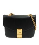 セリーヌ CELINE セー C スモール チェーンバッグ ショルダーバッグ 2WAY カーフスキン 黒 ブラック