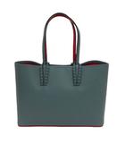 クリスチャンルブタン Christian louboutin Cabata small ハンドバッグ トートバッグ スタッズ装飾 水色 ライトブルー 赤 レッド