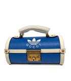 グッチ GUCCI ×アディダス adidas ゴルフボールケース ハンドバッグ ショルダーバッグ 2WAY 723801 ブルー ホワイト