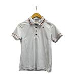 アディダス adidas ポロシャツ 半袖 ライン JM531 M 白 ホワイト 赤 レッド