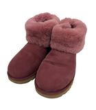 アグ UGG ショートブーツ ムートンブーツ 無地 ファー 紫 パープル