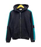 エルメス HERMES パーカー フーディ ジップアップ コットン 裏起毛 長袖 M 黒 ブラック