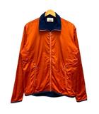 エルメス HERMES H800166E ウォームアップジャケット ブルゾン ナイロン フリース 長袖 L オレンジ 紺 ネイビー