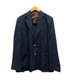 バルバ BARBA 41073 ジャケット ブレザー リネン サイドベンツ 長袖 50 紺 ネイビー