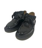 ドクターマーチン DR.MARTENS ローファー レースアップリボン エナメル 無地 6 黒 ブラック