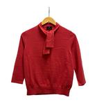 ランバン LANVIN ニット セーター 半袖 無地 シルク混 2075808 38 赤 レッド