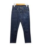 デニム ジーンズ パンツ スキニー ジップフライ クロップド丈 24 インディゴブルー