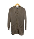 ユニクロ UNIQLO カーディガン 長袖 無地 ナイロン混 254-073684 7 茶 ブラウン