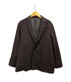 ルイス Lui's テーラードジャケット 長袖 無地 コットン混 ウール混 LUZ2002507A0001 M 茶 ブラウン