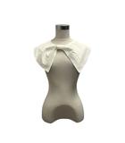 ナルシス Narcissus つけ襟 リボン 無地 コットン混 24AWCV060 F 白 ホワイト