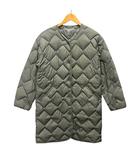 ユニクロ UNIQLO ダウンコート ULTRA LIGHT DOWN 長袖 クルーネック 無地 212-439708 М カーキ