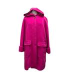 レオナール LEONARD コート アウター アンゴラ混 ウール混 フード 長袖 11R ピンク