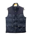 バナナリパブリック BANANA REPUBLIC ダウンベスト 切替 フェザ―混 無地 М 紺 ネイビー