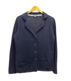 エディーバウアー EDDIE BAUER カーディガン コットン 長袖 無地 PM 紺 ネイビー