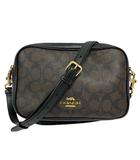 コーチ COACH ショルダーバッグ ミニバッグ ワンポイントロゴ 総柄 茶 ブラウン