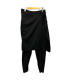 ヨウジヤマモトプールオム YOHJI YAMAMOTO POUR HOMME HK-P25-100 ラップパンツ ボトムス ウール ワイド タック 2 黒 ブラック