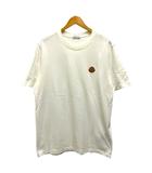 モンクレール MONCLER I20918C00051 Tシャツ クルーネック コットン ワンポイントロゴ 半袖 M 白 アイボリー