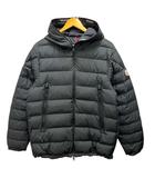 モンクレール MONCLER J10911A00010 54A81 ダウンジャケット ブルゾン フェザー混 フード ナイロン ロゴ 長袖 2 黒 ブラック
