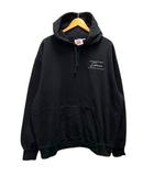 シュプリーム SUPREME ×martine rose 24AW パーカー フーディ ロゴ刺繍 裏起毛 長袖 XL 黒 ブラック