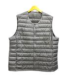 ユニクロ UNIQLO ウルトラライトダウンベスト ナイロン 無地 収納袋付 3XLグレー