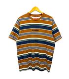 シュプリーム SUPREME 19AW Stripe S Tシャツ クルーネック コットン ボーダー ロゴ 半袖 M マルチカラー
