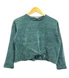 ザラ ZARA ニット カットソー ショート丈 長袖 11-12/152cm 緑 グリーン 女の子