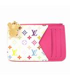 ルイヴィトン LOUIS VUITTON 村上隆 LV×TM ポルト カルト ロミー レザー コインケース カードケース 名刺入れ M14155 ピンク