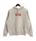 Inside Out Box Logo Hooded Sweatshirt パーカー スウェット 長袖 ボックスロゴ プルオーバー グレー S