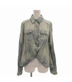 ダブルスタンダードクロージング ダブスタ DOUBLE STANDARD CLOTHING デニムシャツ ウエスタン調 長袖 F 青 ブルー /FT