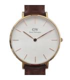 ダニエルウェリントン DANIEL WELLINGTON Petite 32mm 腕時計 B32R1 クォーツ ラウンド 白文字盤 ブラウン