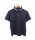 フレッドペリー FRED PERRY 鹿の子 ポロシャツ ティップライン ロゴ刺繍 半袖 L 紺 ネイビー F1102 /FT ■ECT