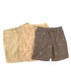 ハッシュパピー Hush Puppies ハーフパンツ おまとめ3点セット ショートパンツ ショーツ コットン 総柄 M 茶 ブラウン ベージュ /FT