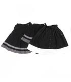 ケイトスペード KATE SPADE 3点セット まとめ スカート ボーダー ひざ丈 フレア S 黒 ブラック グレー /JS