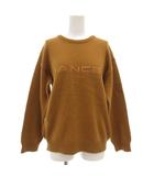 ランセル LANCEL ヴィンテージ ニット セーター 長袖 プルオーバー ロゴ刺繍 160 茶 ブラウン /GV ■ECT