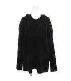 クラネ CLANE ニット パーカー フーディー プルオーバー 1 S 黒 ブラック /KR