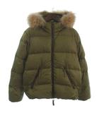 デュベティカ DUVETICA Vega ダウンジャケット フーディー ラクーンファー カーキ系 44 S相当 ■ECT