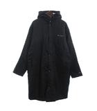 チャンピオン CHAMPION ベンチコート 裏ボア ロゴ プリント 黒 ブラック 2L 大きいサイズ ■ECT