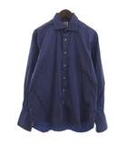 モスキーノチープアンドシック MOSCHINO CHEAP AND CHIC ワイドカラー チェック シャツ コットン 長袖 ブルー レッド系 M ■ECT