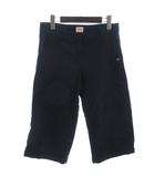 アルマーニ ジュニア ARMANI Jr ネップ ワイド クロップドパンツ 裾ダブル 濃紺 ダークネイビー 14A 166CM ■ECT