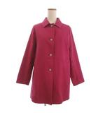 マッキントッシュ ロンドン MACKINTOSH LONDON コットン チェック ダブルフェイス ステンカラーコート ピンク 38 M位