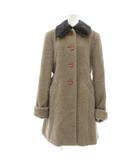 コムサデモード COMME CA DU MODE ステンカラーコート モヘヤ混 襟付き ベージュ /KE