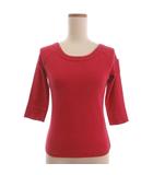 ラルフローレン RALPH LAUREN 七分袖 カットソー コットン 赤 レッド系 M ■ECT