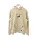トミーヒルフィガー TOMMY HILFIGER FZ Hoodie パーカー ボア ロゴ刺繍 M ベージュ /IU
