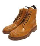 トリッカーズ TRICKER'S カントリーブーツ ウィングチップ レースアップ キャメル 4.5 23cm位