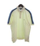 トミーヒルフィガー TOMMY HILFIGER ポロシャツ ロゴ 半袖 クリーム色 L ■ECT