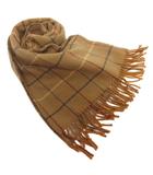 バーバリーズ Burberrys カシミヤ マフラー フリンジ ストール チェック キャメル系 ■ECT