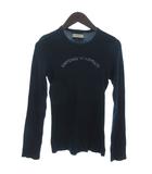 エンポリオアルマーニ EMPORIO ARMANI アンダーウェア カットソー 長袖 ロゴ プリント ネイビー系 S 46 ■ECT