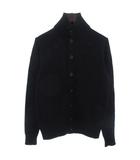 ザノーネ ZANONE ハイネック ニット カーディガン ウール 黒 ブラック 46